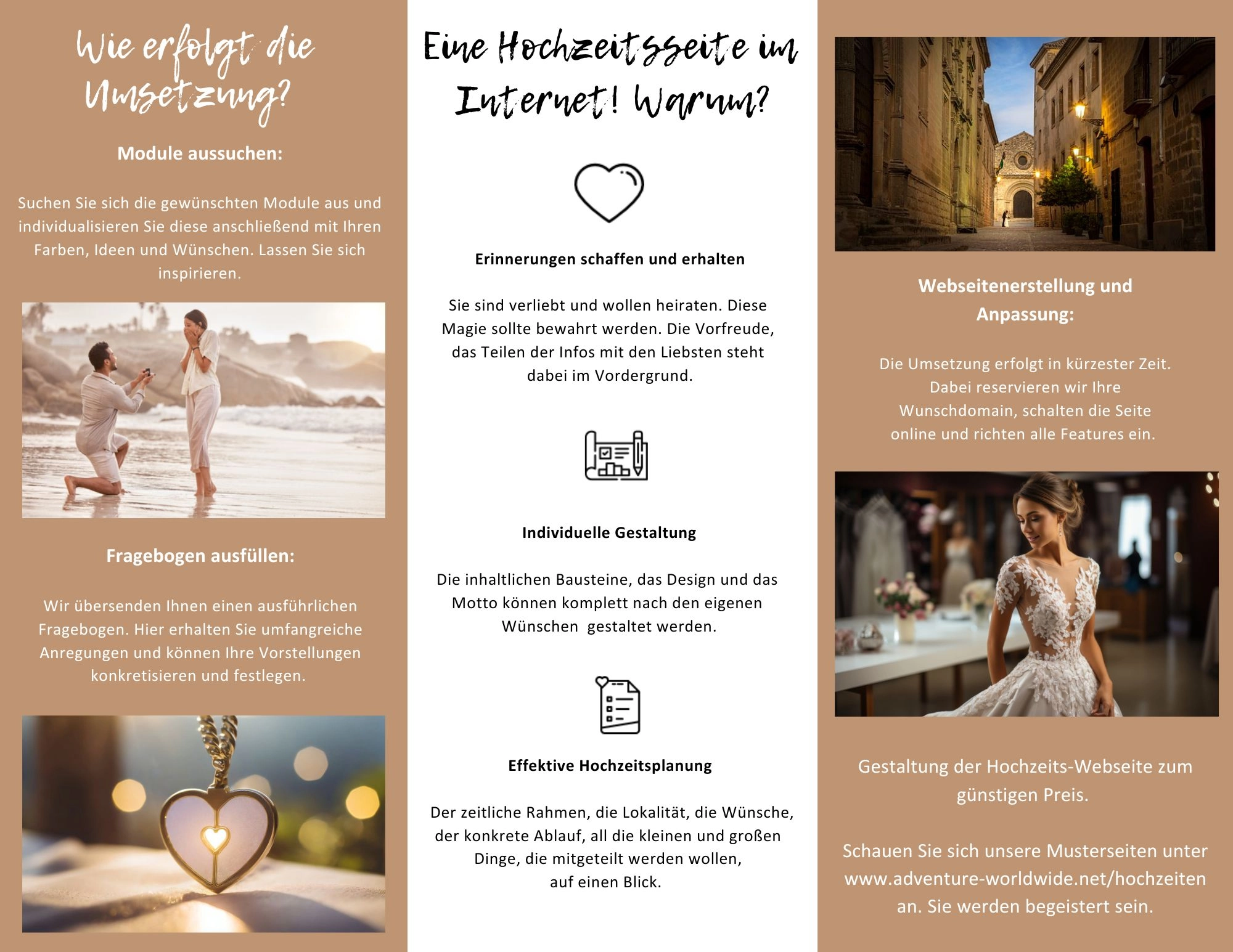 Flyer Hochzeitsseite innen