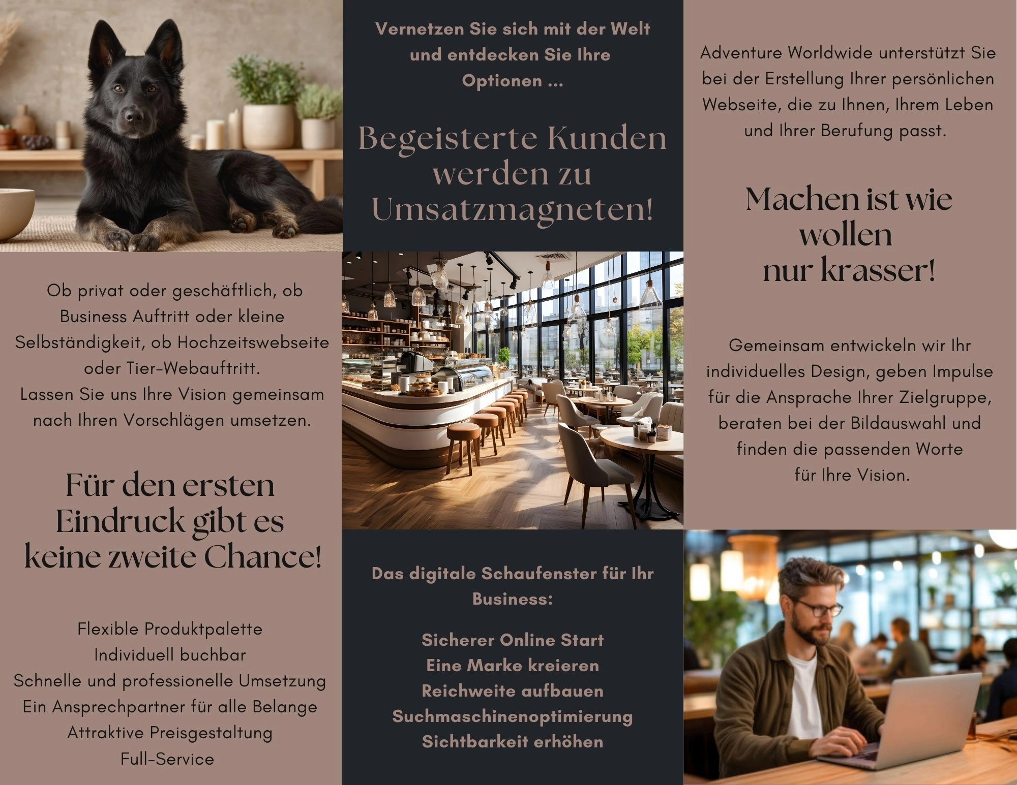 Flyer Adventure Worldwide Rückseite Flyer Adventure Worldwide Rückseite