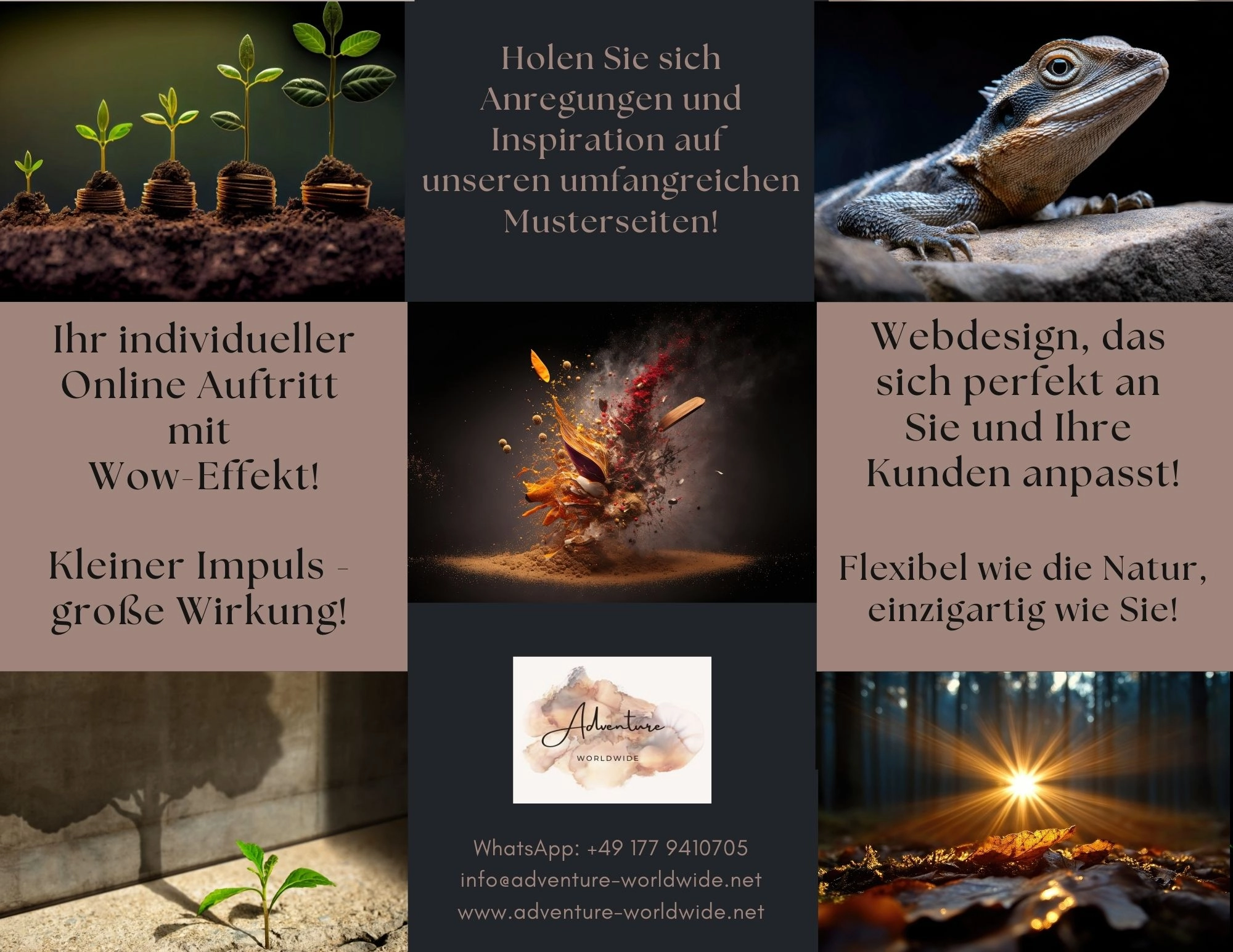 Flyer Adventure Worldwide Vorderseite Flyer Adventure Worldwide Vorderseite